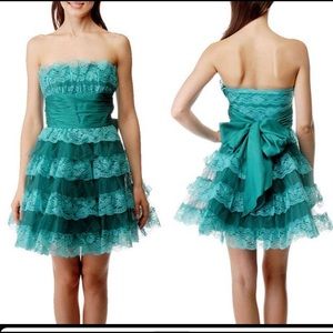 Lacy strapless evening Betsey